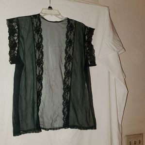 Sheer black cover up